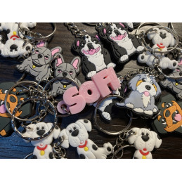 Keychain with name and dog